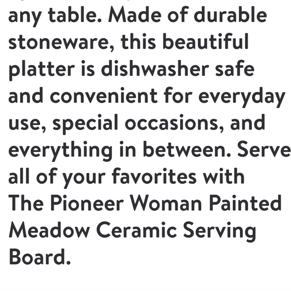 ❤️ New Pioneer Woman Painted Meadow Serving Board - Picture 3 of 7